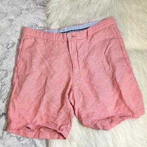Peter Millar 34 Mens Shorts Pink Preppy Flat Front Golf